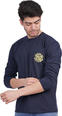 Styvibe Printed, Typography Men Round Neck Black T-Shirt