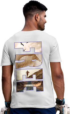 Fighterhero Printed Men Round Neck White T-Shirt