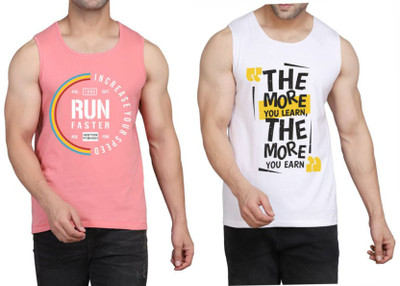 Restore Graphic Print Men Round Neck Pink, White, Multicolor T-Shirt