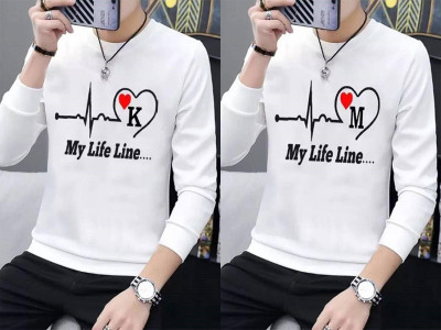 AFCollection Printed Men Round Neck White T-Shirt