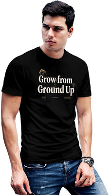 Fighterhero Printed Men Round Neck Black T-Shirt