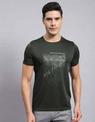 Rock.it Printed Men Round Neck Green T-Shirt