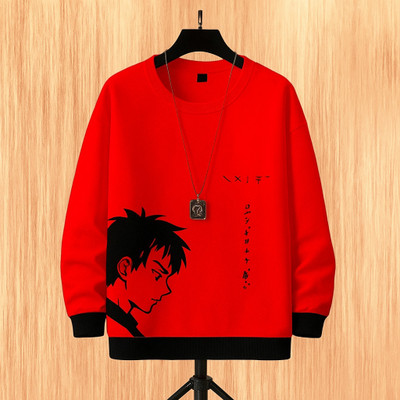 cnw Graphic Print Men Round Neck Red T-Shirt