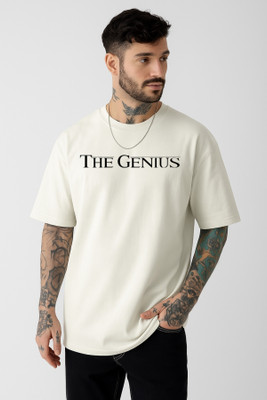 Be Crazy Printed Men Round Neck White T-Shirt