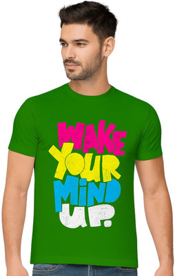 DGC Printed Men Round Neck Dark Green T-Shirt