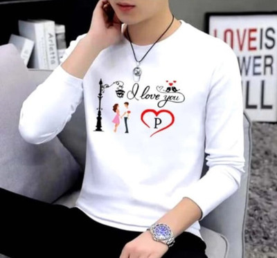 JH STYLE Typography Men Round Neck White T-Shirt