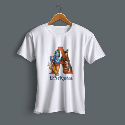 Binayak Printed Men Round Neck White T-Shirt