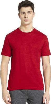 JOCKEY Solid Men Round Neck Red T-Shirt