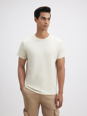 Pepe Jeans Solid Men Crew Neck White T-Shirt