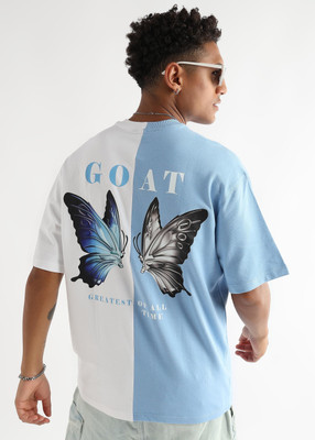 Zelixwear Graphic Print Men Round Neck Blue, White T-Shirt