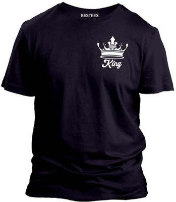 BESTEESCLOTHING Printed Men Round Neck Dark Blue T-Shirt