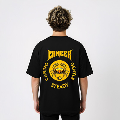 Librone Printed Men Round Neck Black T-Shirt