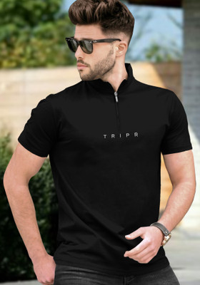 Printed Men Black T-Shirt