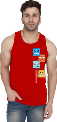 MINISTRY OF FRIENDS Printed, Typography Men Round Neck Red T-Shirt