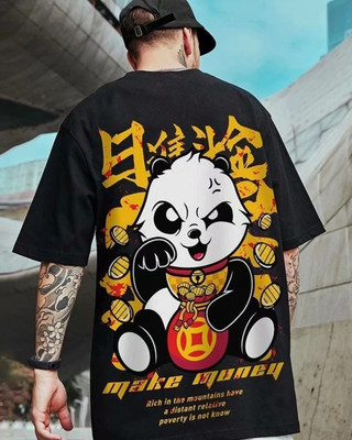 Mavinclub Printed, Typography Men Round Neck Black T-Shirt