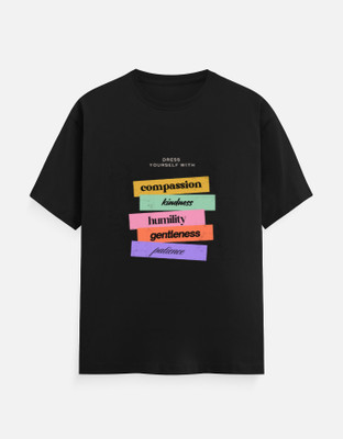 PFit Graphic Print Men Crew Neck Black T-Shirt