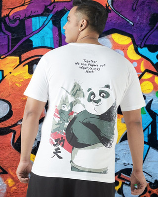 BEWAKOOF Graphic Print Men Round Neck White T-Shirt