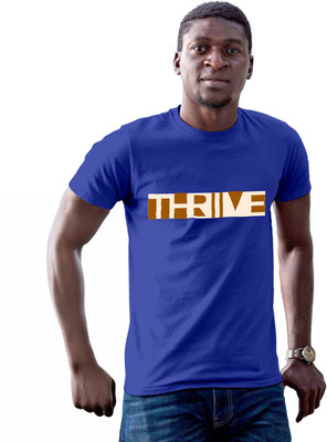 Fighterhero Printed Men Round Neck Blue T-Shirt