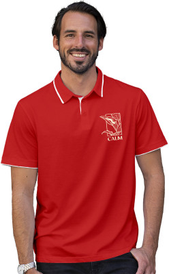 Fighterhero Printed Men Polo Neck Red T-Shirt
