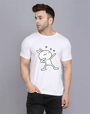 SLOWLORIS Printed Men Round Neck White T-Shirt
