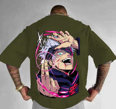 TEESHACK Printed Men Round Neck Green T-Shirt