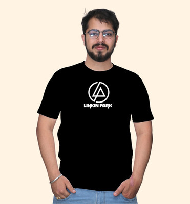 AWARA BACHA Graphic Print Men Round Neck Black T-Shirt