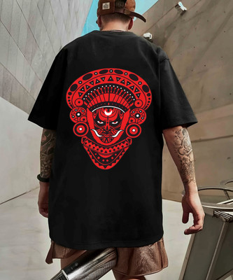 HouseOfCommon Graphic Print Men Round Neck Black T-Shirt