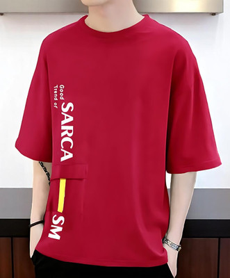 Autna Printed Men Round Neck Red T-Shirt