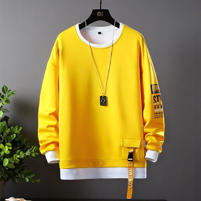 FASHIUM Printed Men Round Neck Beige T-Shirt