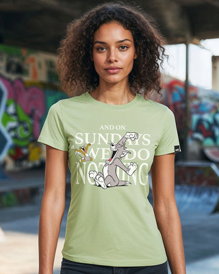 BEWAKOOF Graphic Print Women Round Neck Green T-Shirt