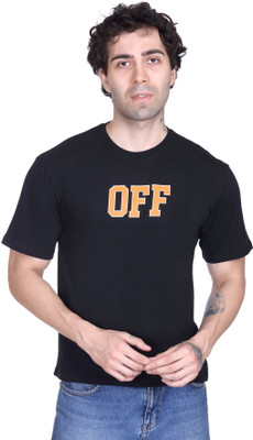 RF Raves Graphic Print Men Round Neck Black T-Shirt