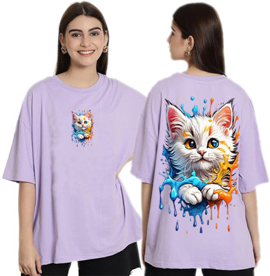 bhai ji Graphic Print Women Round Neck Pink T-Shirt
