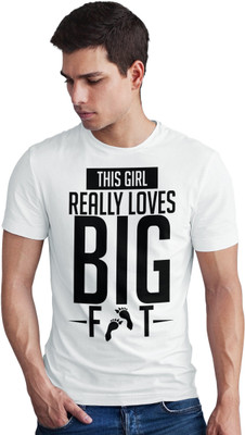 Seek Buy Love Graphic Print Men Round Neck White T-Shirt