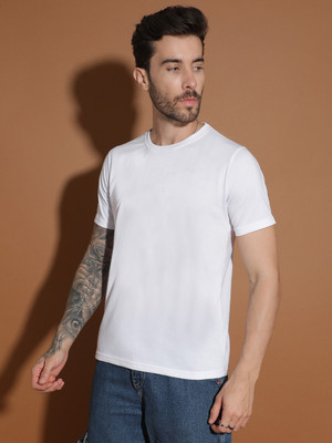 EPPE Solid Men Round Neck White T-Shirt