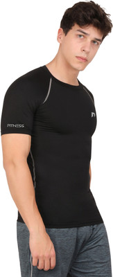 never lose Solid Men Round Neck Black T-Shirt