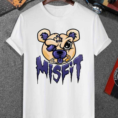 HOC Printed, Typography Men Round Neck White T-Shirt