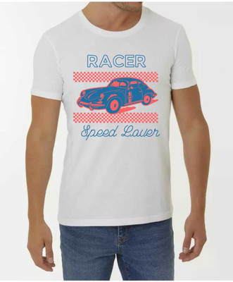 RBT Graphic Print Men Round Neck White T-Shirt