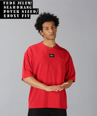 UrGear Solid Men Round Neck Red T-Shirt