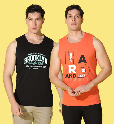 WOOSTRO Typography Men Scoop Neck Multicolor T-Shirt