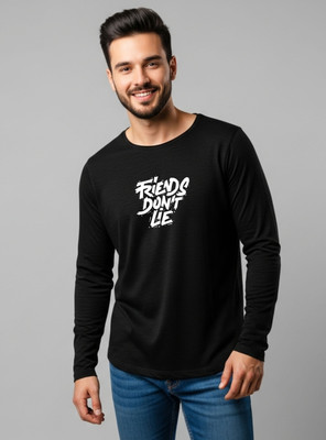 UrGear Printed Men Round Neck Black T-Shirt