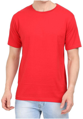 BABIQUE Solid Men Round Neck Red, White, Black, Grey T-Shirt