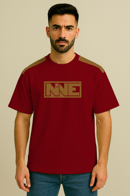 Culish Trend Printed Men Round Neck Red T-Shirt