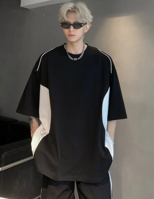 youngcash Solid Men Round Neck Black T-Shirt