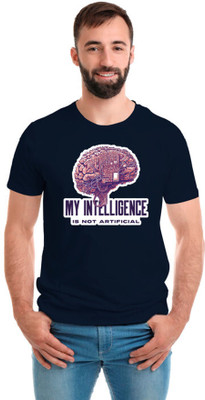 SmarTee Street Printed Men Round Neck Blue T-Shirt