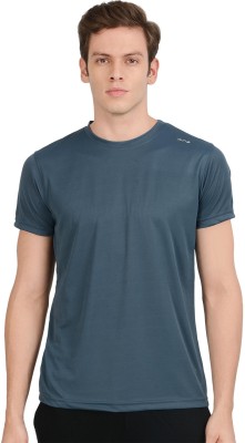 AWG All Weather Gear Solid Men Round Neck Grey T-Shirt