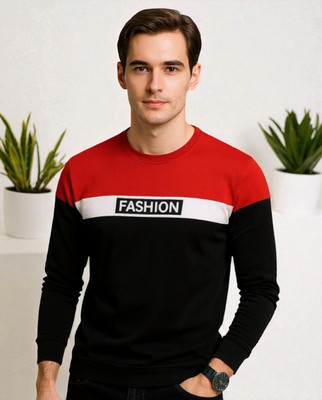 FASHIUM Printed Men Round Neck Red T-Shirt