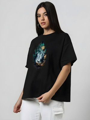 Moda Rapido Graphic Print Women Round Neck Red T-Shirt