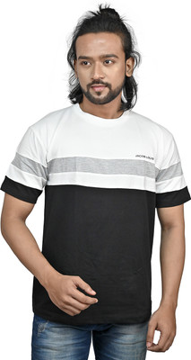 Jacob Louis Solid Men Round Neck Multicolor T-Shirt