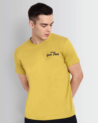 DCYPHR Graphic Print Men Crew Neck Yellow T-Shirt