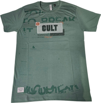 faizan fashion Printed Men Round Neck Green T-Shirt